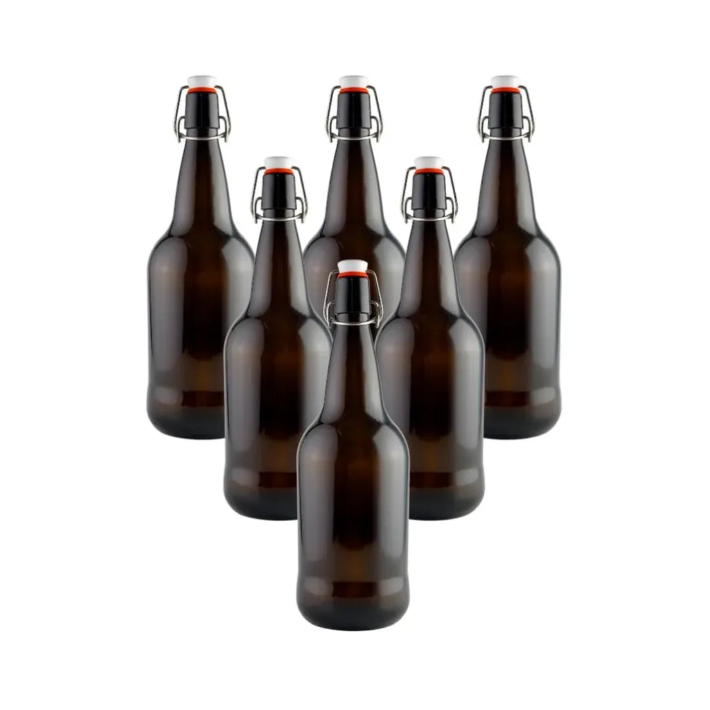 FastRack Amber Swing Top Bottles 1000ml – Case of 6 - FastRack
