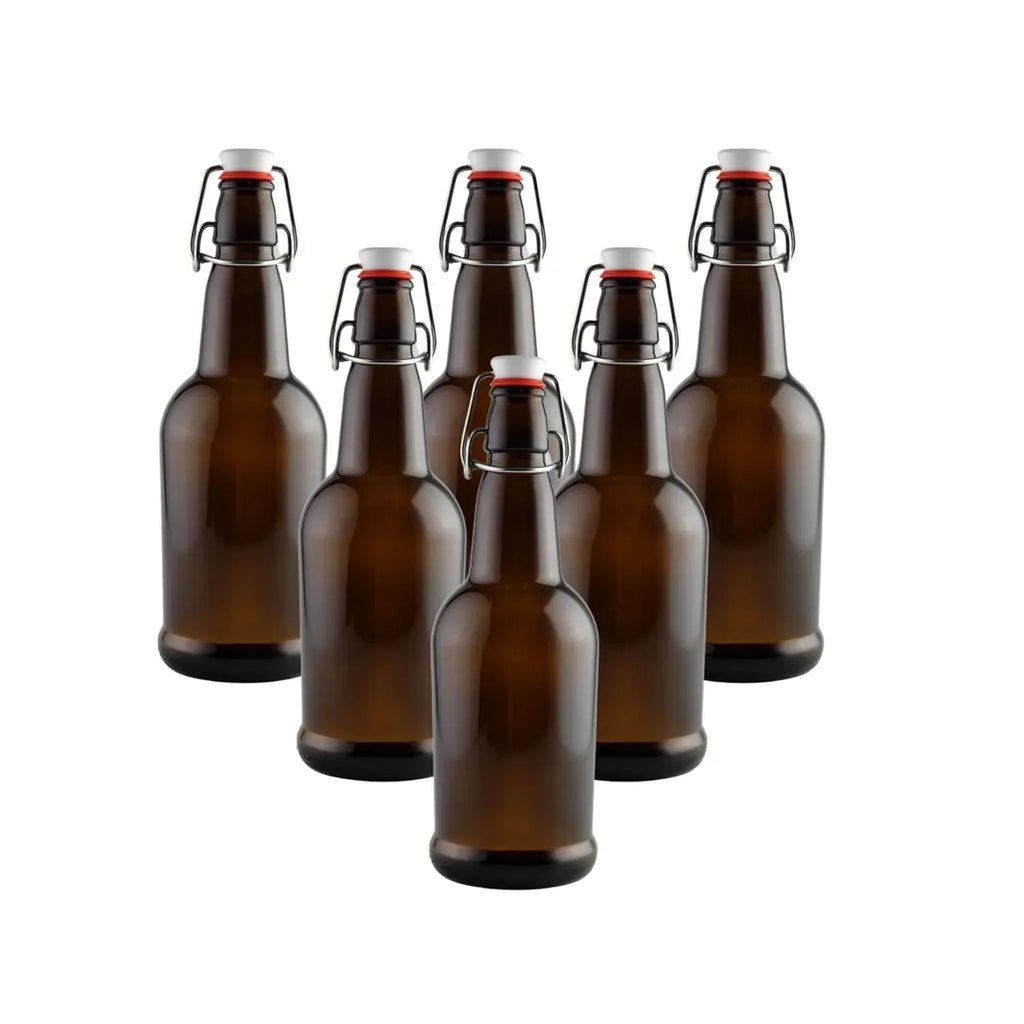 FastRack Amber Swing Top Bottles 500ml – Case of 6 - FastRack
