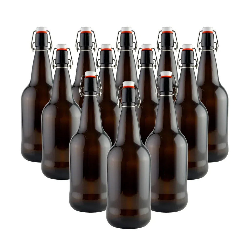 FastRack Amber Swing Top Bottles 1000ml – Case of 12 - FastRack