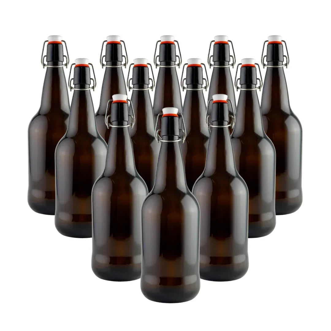 FastRack Amber Swing Top Bottles 1000ml – Case of 12 - FastRack
