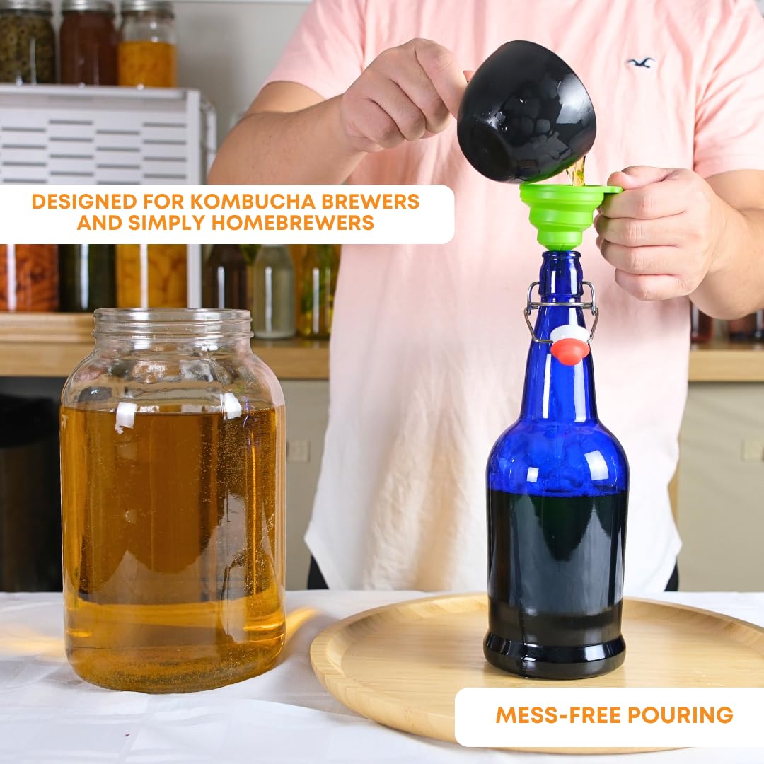 Set of 12 blue 500ml Swing Top Bottles by FastRack, featuring secure metal caps and clear glass bodies for beverages or storage.