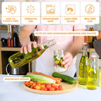 Six 1000ml FastRack clear swing top bottles displayed in a case, featuring secure flip-top caps for easy pouring and storage.