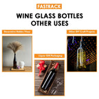 Set of 12 FastRack W13 Stretch Hock 750ml clear glass wine bottles, perfect for storing and bottling wine.