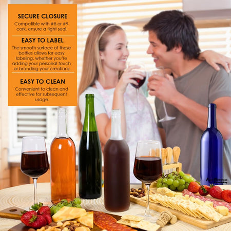 Set of 12 amber 750ml W13 Stretch Hock wine bottles by FastRack, shown in a case with bottles standing upright.