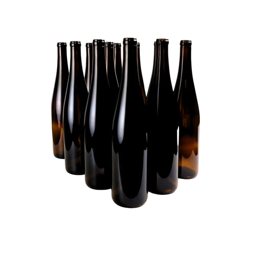 W13 Stretch Hock Wine Bottles 750ml Amber – Case of 12 - FastRack