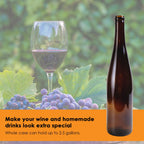 Set of 12 amber W13 Stretch Hock wine bottles, 750ml capacity, by FastRack, displayed in a case for wine storage or display.