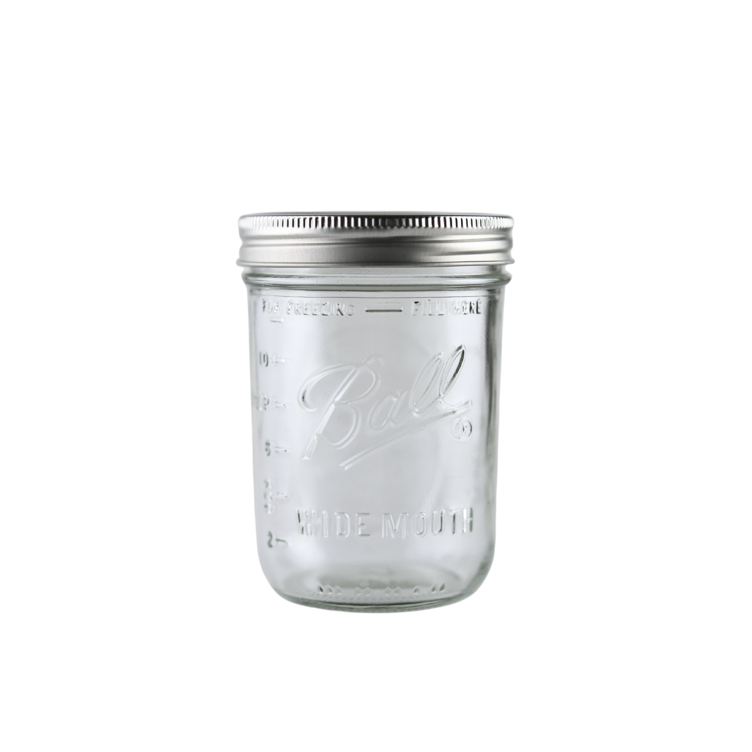 Ball Mason Jars 16 oz Wide Mouth with Bands & Lids - Case of 12