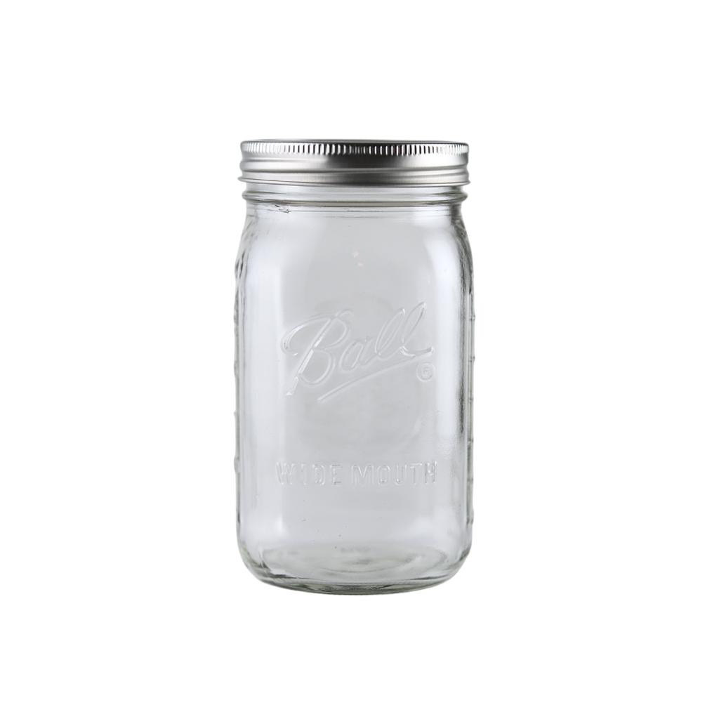 Ball Mason Jars 32 oz Wide Mouth with Bands & Lids - Case of 12