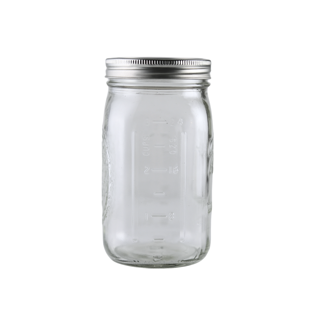 Ball Mason Jars 32 oz Wide Mouth with Bands & Lids - Case of 12
