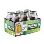 Ball Mason Jars 64 oz Wide Mouth with Bands & Lids - Case of 6