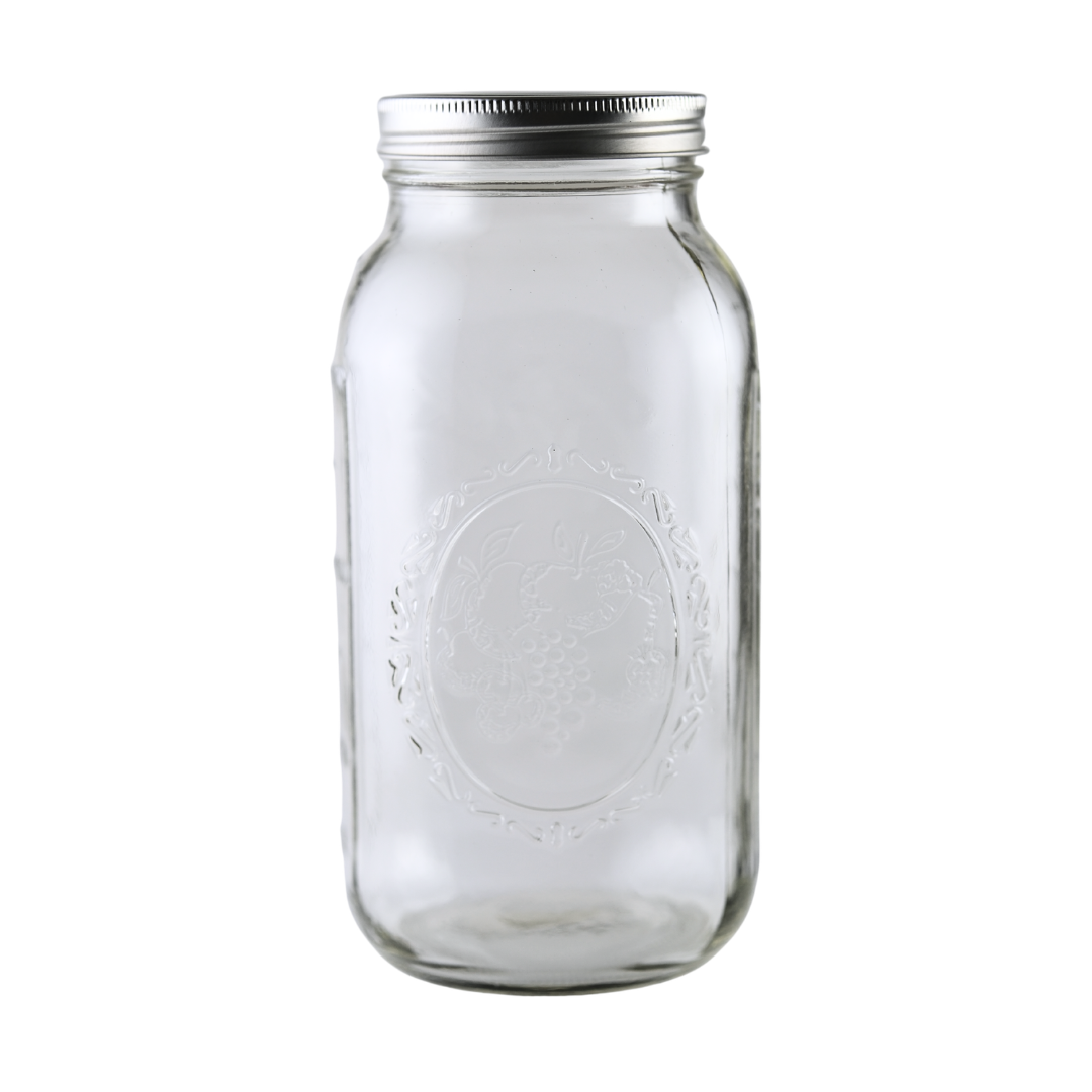 Ball Mason Jars 64 oz Wide Mouth with Bands & Lids - Case of 6