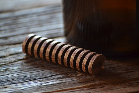 Oak Spiral 2.5 inch from FastRack, single pack, showing a close-up of the natural oak wood spiral for shelving or display use.